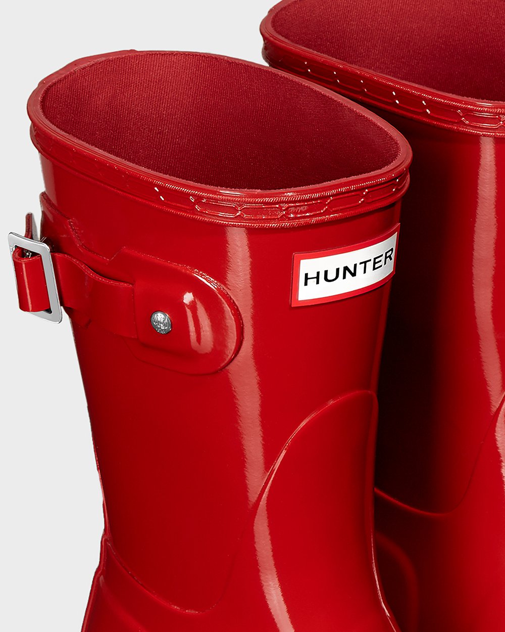 Korte Regenlaarzen Dames - Hunter Original Gloss - Rood - 38WHPVUDS